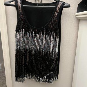 Black and Silver Tank Top
